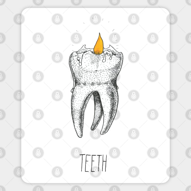 Candle teeth Magnet by Créa'RiBo